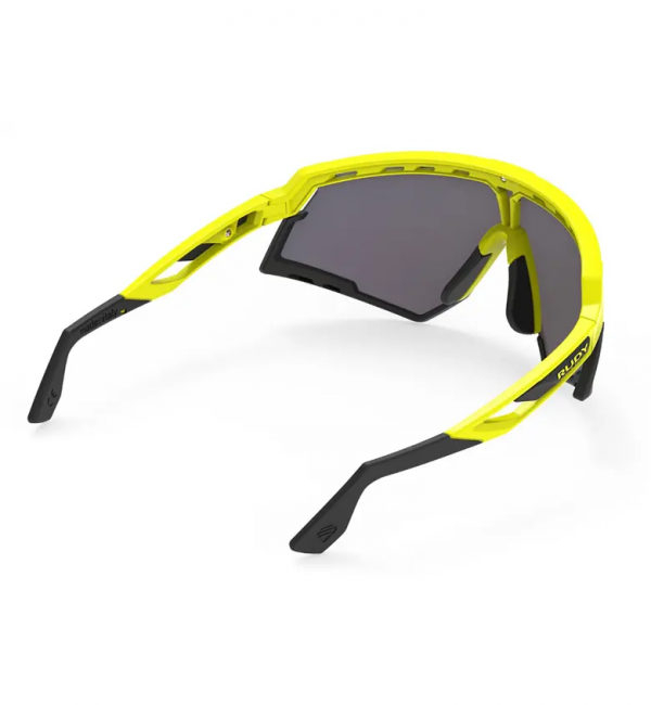 Okulary rowerowe RUDY PROJECT Defender fluo żółte rzut z tyłu