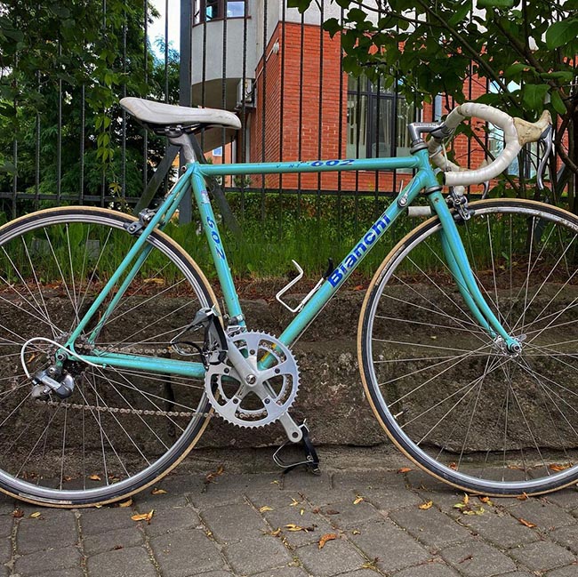 Bianchi Campione Vintage Celeste zielony niebieski rower retro