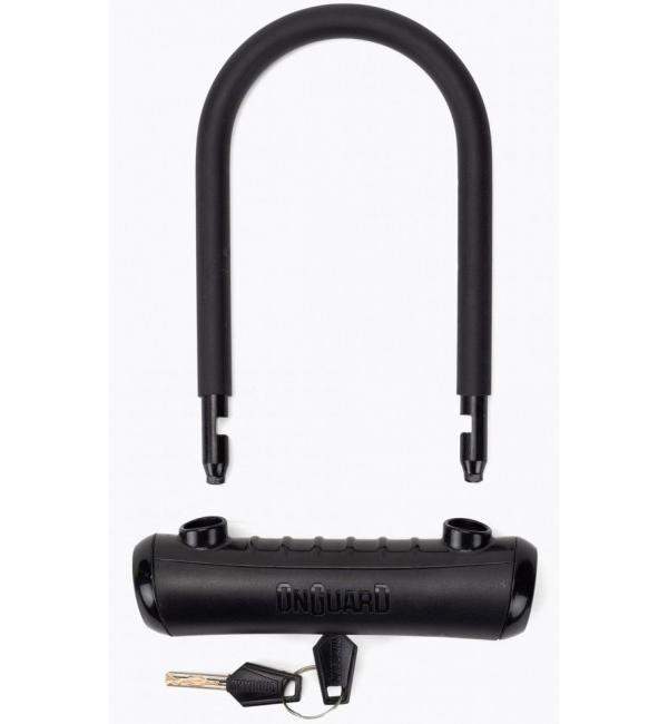 Zapięcie OnGuard neon 8155BL u-lock mini czarne rozłożone