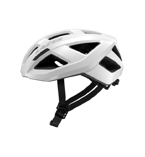Kask rowerowy Lazer Tonic KinetiCore White (Rozmiar M) lewy bok