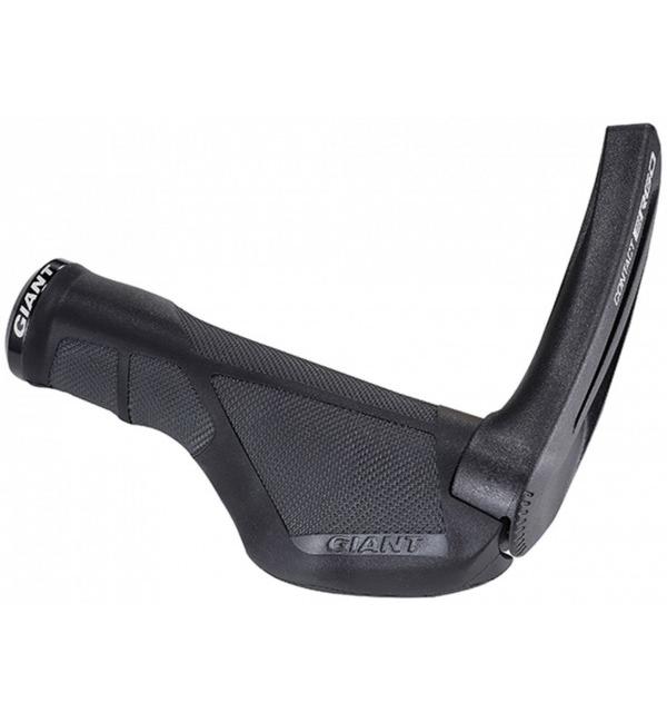 Chwyty Giant Ergo Max Plus Lock-On czarno-szare z rogami
