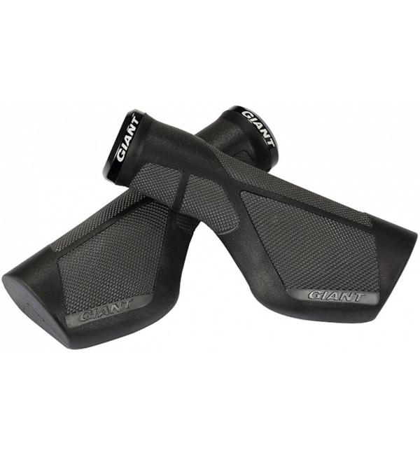 Chwyty rowerowe Giant Ergo Max Lock-On czarno-szare